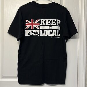 Hawaiian Style Black Logo Graphic Shirt Keep It Local 808 ALoha Med EUC #4263